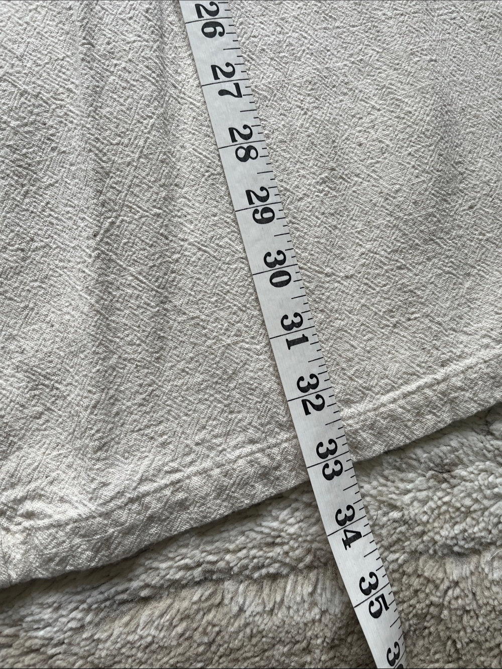 Cream Linen Blend Elastic Waistband Wide-Leg Pants - Picture 4 of 4